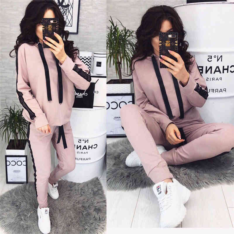 

Women' Tracksuits Tracksuit Women Two Piece Set Autumn Winter Clothes Hoodies Sweatshirt + Pants Sport Jogger Suit Sportswear Set, Only belt bag