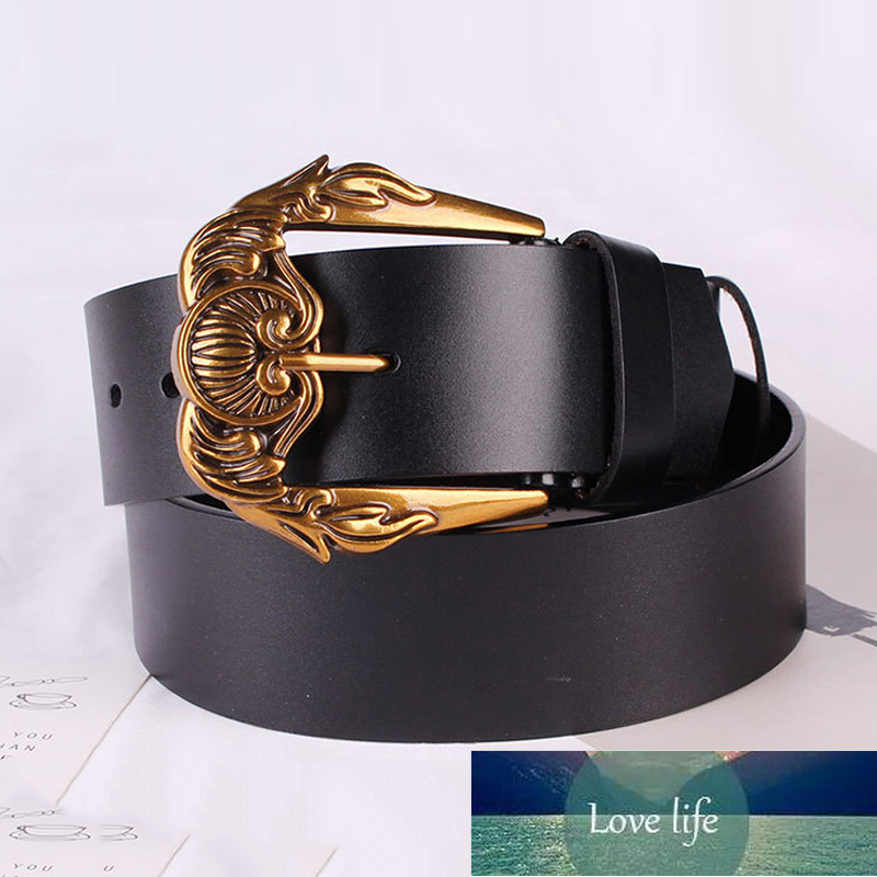 

Vintage belt plus size genuine leather wide belts for women carving buckle big G cinturon mujer luxury brand high quality Factory price expert design Quality Latest, As pic