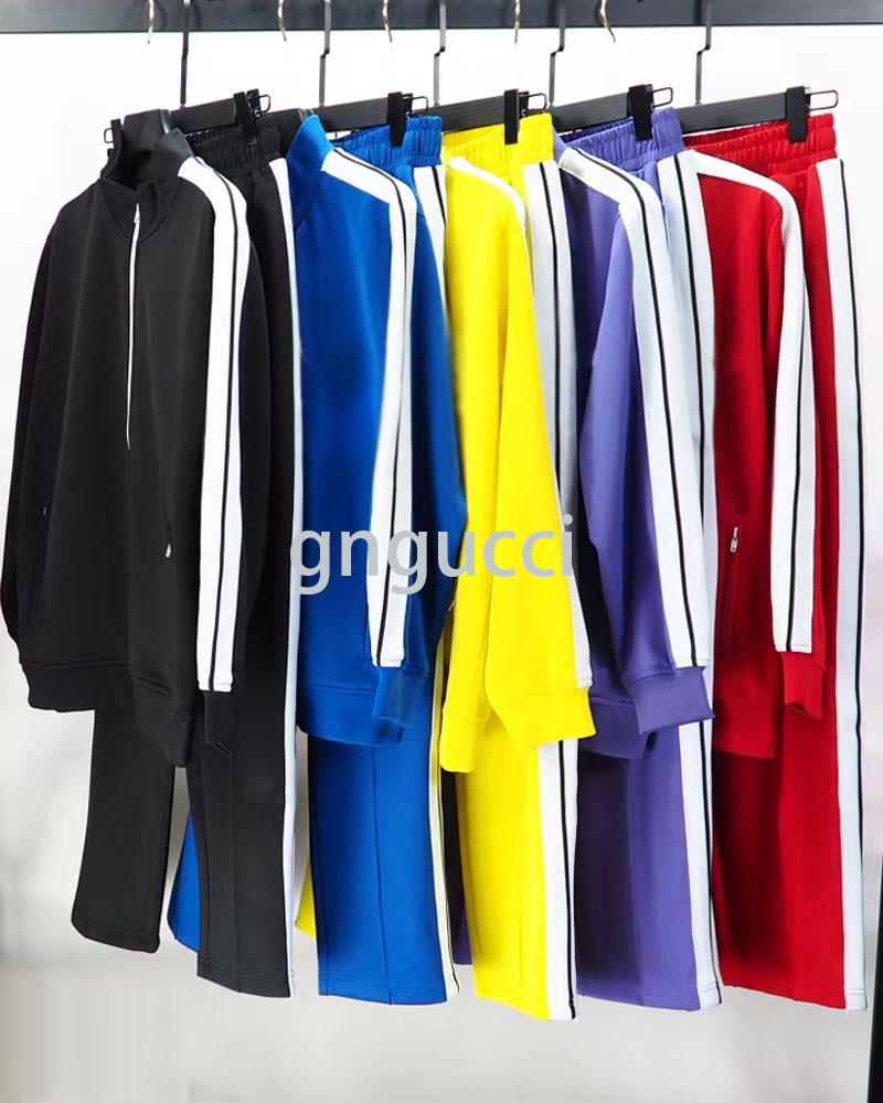 

tops Mens womens tracksuits sweatshirts suits men track sweat suit coats Retro casual with white striped side webbing Necessary in autumn winter, Pay for freight