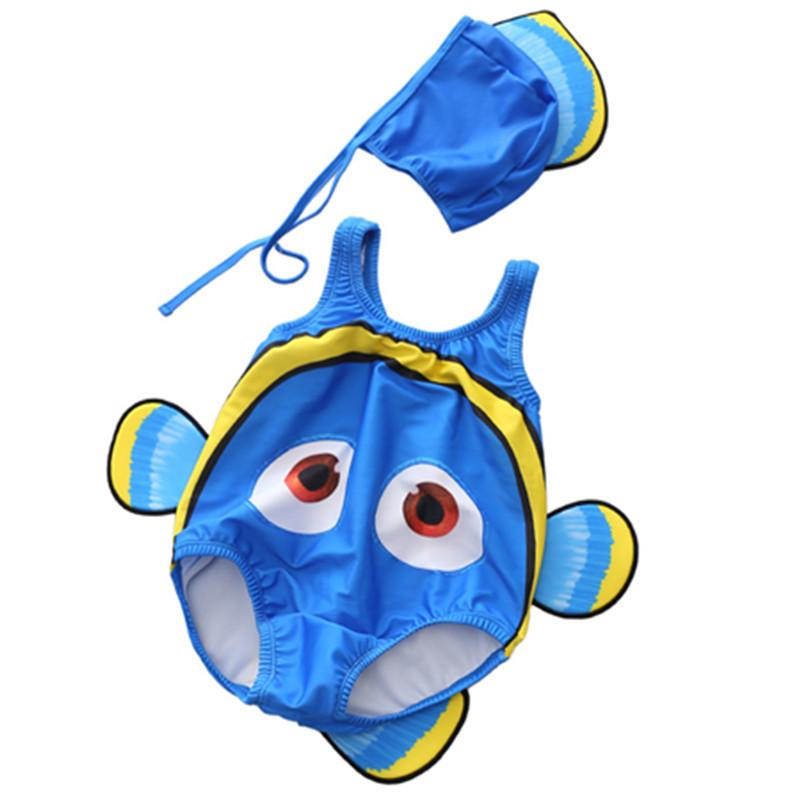 

Children's Swimwear Boys And Girls One-piece Baby Middle-aged Children Toddlers Quick-drying Ugly Fish XYY-65 Suits