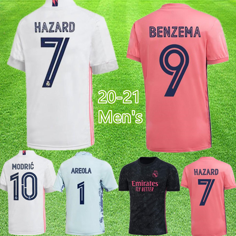

20 21 Real Madrid soccer jerseys Home Away Third kit HAZARD ZIDANE BENZEMA football shirt Camiseta De Futbol Men Tracksuits, Black;yellow