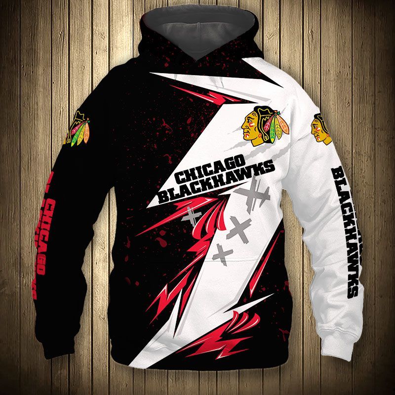 

Men's Hoodies & Sweatshirts Color feather graffiti face print sweatshirt Chicago men's casual Blackhawks hoodie ELDO, 1# packing bag