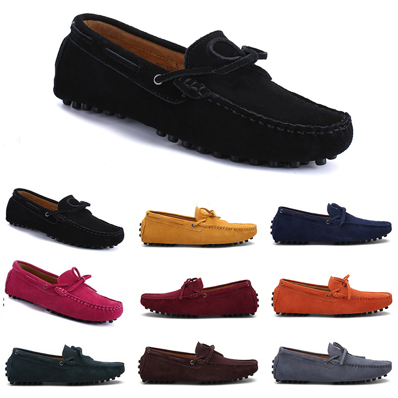

men casual shoes Espadrilles triple black navy brown wine red Watermelon Sky Blue Burgundy mens sneakers outdoor jogging walking nine