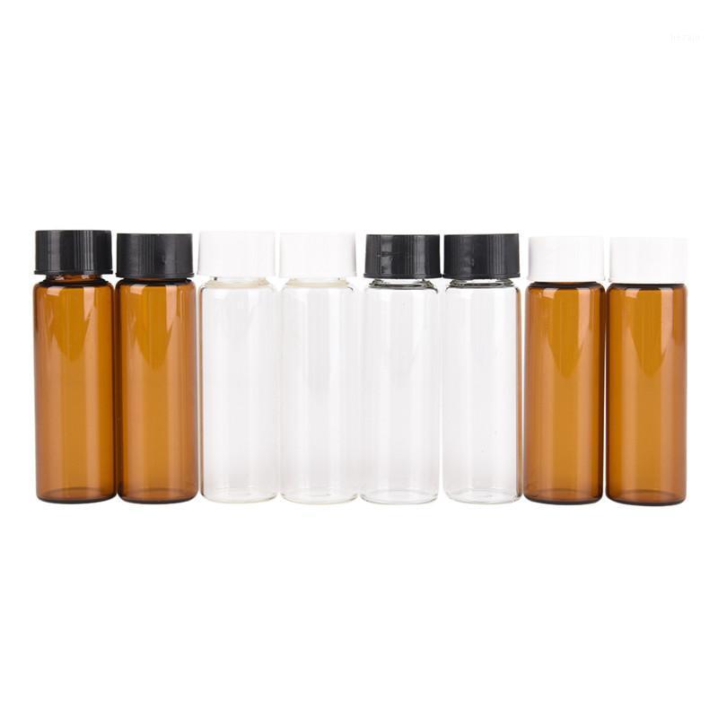 

Storage Bottles & Jars Mini Amber Essential Oil Bottle With Plastic Lid 15ml Glass Brown Vials Container 2pcs