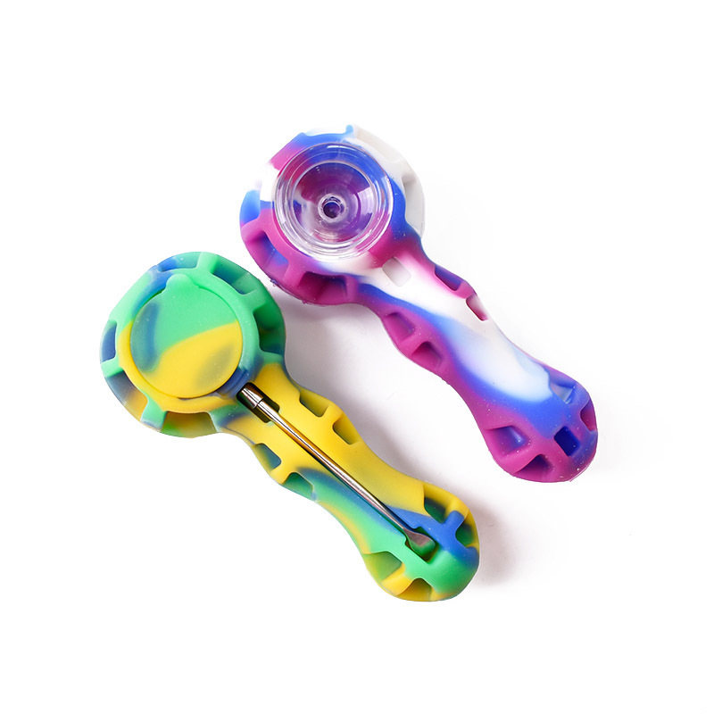 

Silicone pipe smoke Handpipes with dab tool Hookah smoking pipes