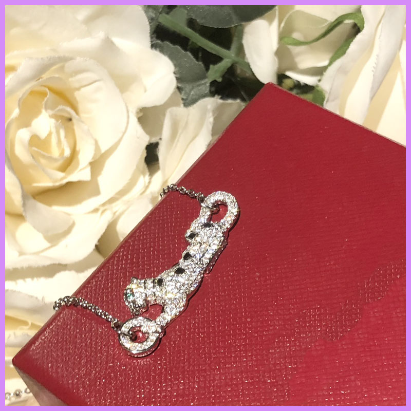 

New Animal Necklace Pendant Women Luxury Designer Necklaces Street Fashion Jewelry Leopard High Quality Diamonds 18K Gold D2110195F
