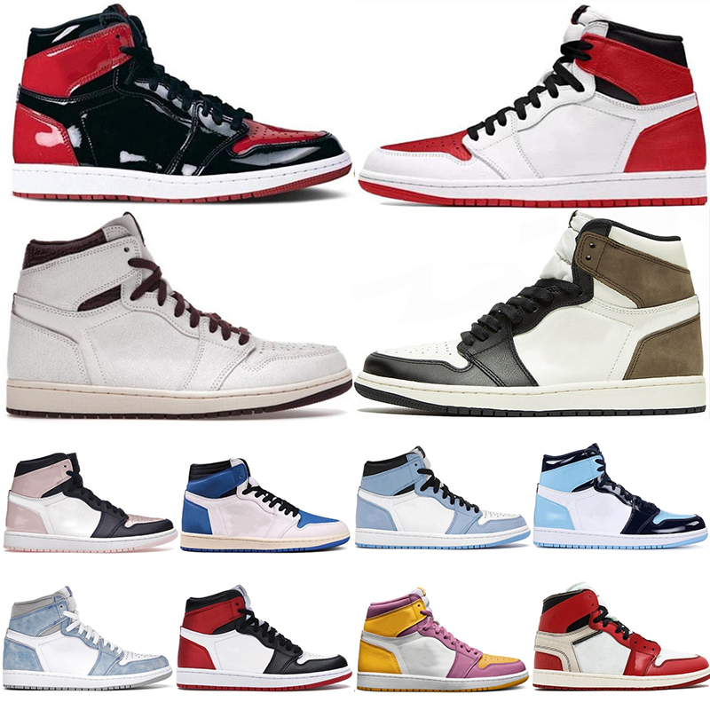

Mens Basketball Shoes 1 1s Patent Bred Hyper Royal Heritage Bordeaux University Blue Dark Mocha Shadow UNC Twist Man Woman Sneakers Jumpman Classic Retroes Trainers, High d