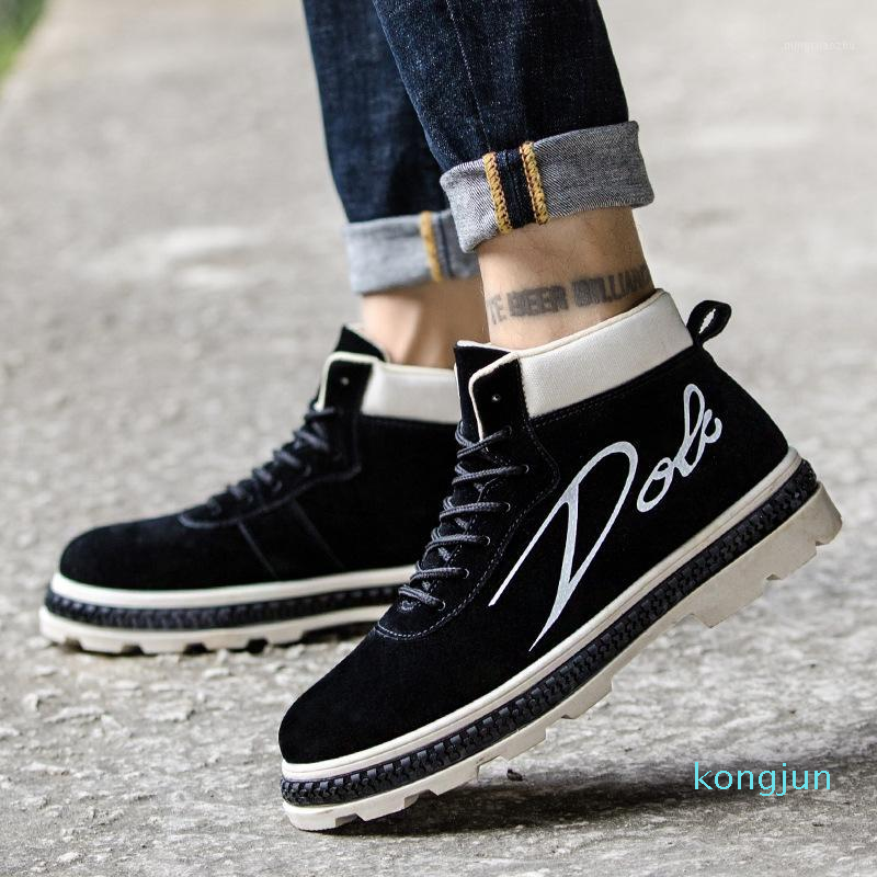 

Designer- Boots Men Fashion Ankle Winter Motorcycle Male Oxfords Shoes Leather Men's Casual, Red