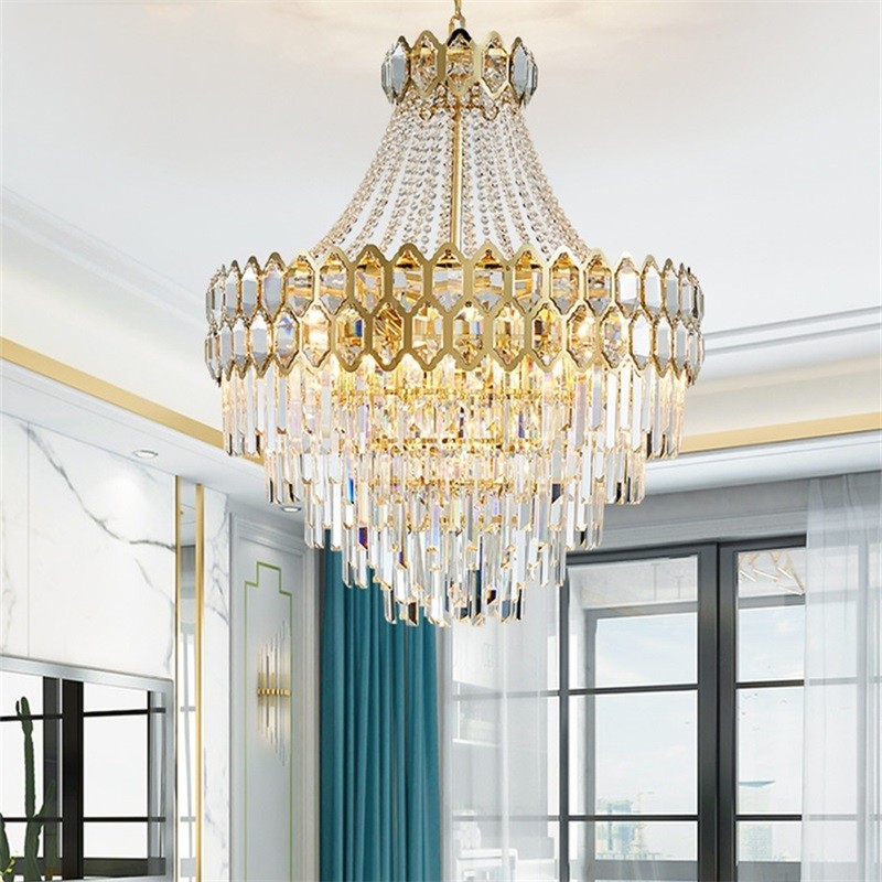 

Modern Hanging Lights Chandelier Crystal LED Luxury Pendant Lamps Fixtures Home Decorative For Living Room Dining Room Villa Duplex