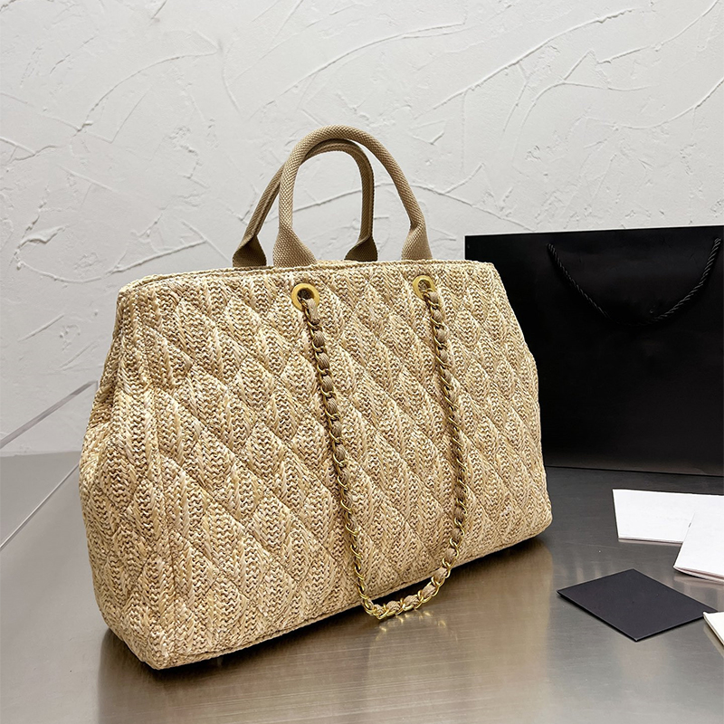 

New Luxury Women's Crossbody Bags Large Capacity Canvas Designer Shopping Bag Beach Bag Fashion Casual Multi-Functional Shoulder Chain Handbag Messenger Wallet, Beige