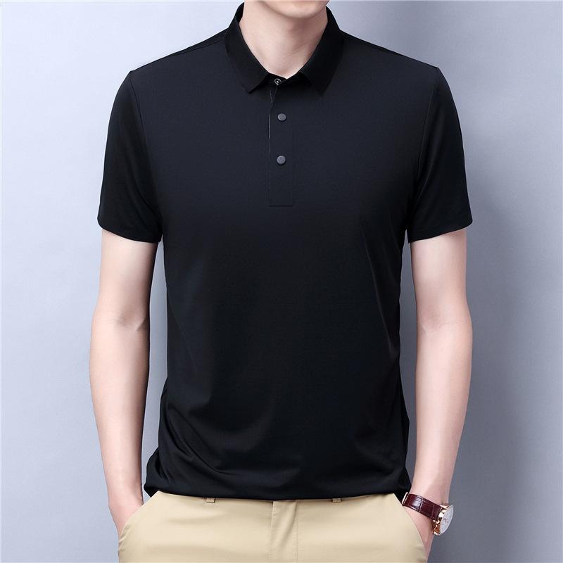 

Men's Polos Short Sleeve T-shirt 2021 Summer Youth Lightweight Ice Large Sport Quick Dry Shirt, Dark gray