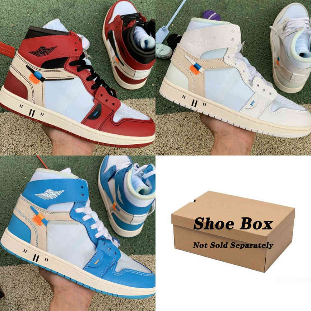 

Basketball Shoes 1S High OG Jumpman 1 Off Joint Designed UNC Chicago Univisity Blue Red White North Carolina luxurys designersQFWW, #1