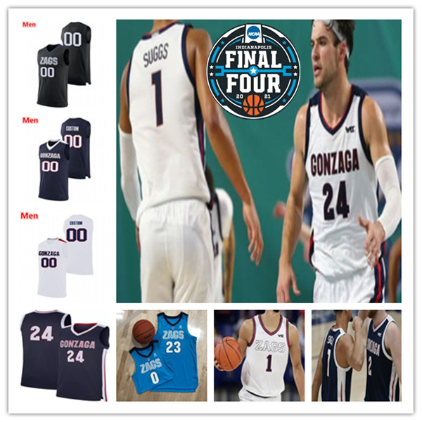 

Ncaa 2021 Final Four Gonzaga Bulldogs Basketball ZAGS Jersey Corey Kispert Drew Timme Joel Ayayi Jalen Suggs Andrew Nembhard Anton Watson Ballo 4XL Custom, White