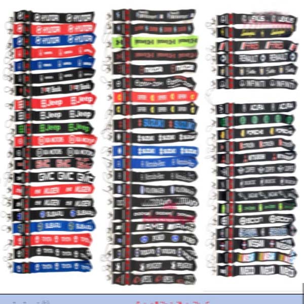 

wholesale car Strap Racing Key Chain Mobile ID Card Hanging lanyard 500pcs