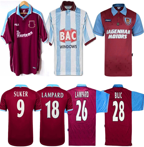 

DI CANIO 91 92 95 97 West Centenary Retro soccer jersey Cole Lampard Dicks 1999 2000 Classic United 100th Anniversary 99 00 Vintage Football Shirts, Blue