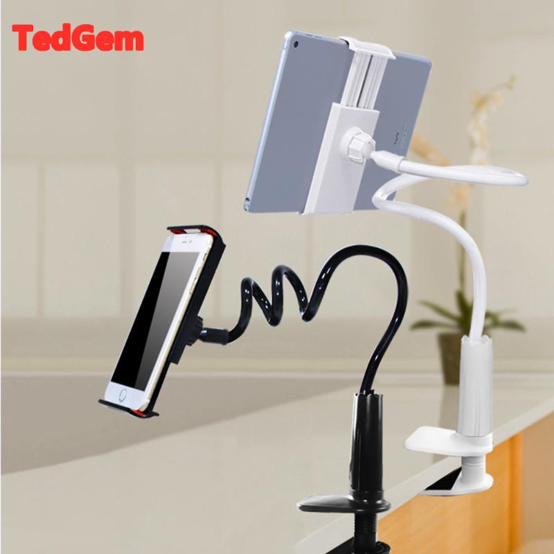 

Cell Phone Mounts & Holders Mobile Clip On Stand Holder Grip Flexible Long Arm Gooseneck Bracket Mount Clamp For 4-10.6 Inch