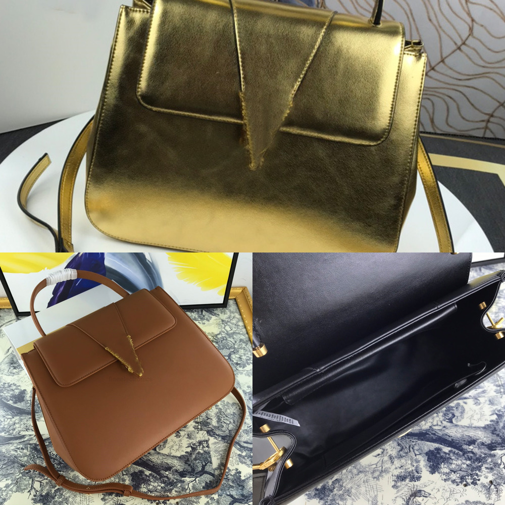 

Top Shoulder Bag Handle Women Handbags Tote Purse Genuine Leather Crossbody Bags Fashion letter Magnetic Hasp Removable Adjustable Strap