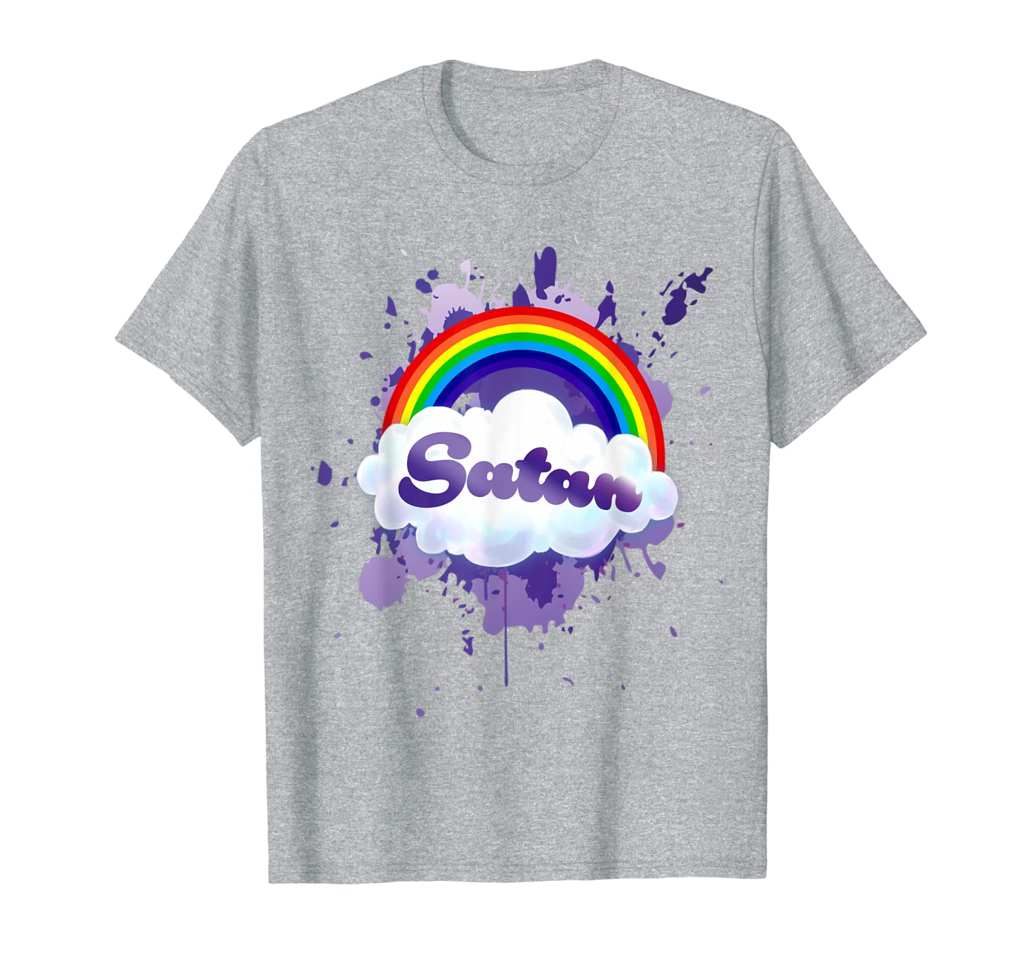 Satan lucifer rainbow t-shirt for womens mans satanic fans-image-702197756