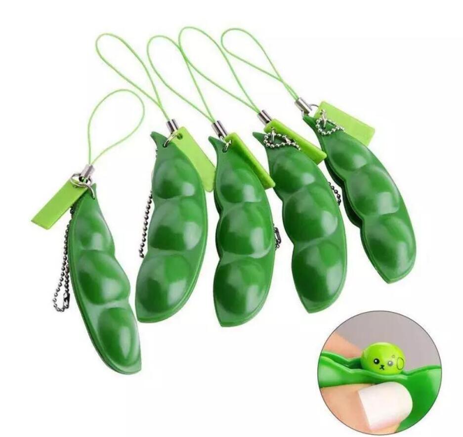

Decompression Edamame Toys Squishy Squeeze Peas Beans Keychain Anti Stress Adult Rubber Boys Xmas Gift Fidget Toy