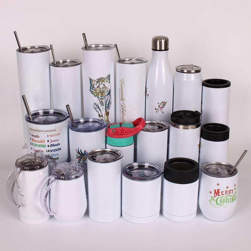 

30oz 20oz 12oz 10oz Blank Sublimation Mugs Stainless Steel Tumbler Skinny Straight Travel Tumblers Mug Coffee Cup Water Bottle with Lid