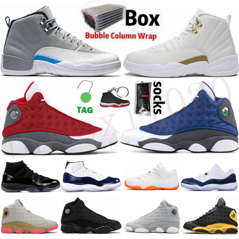 

New Basketball Shoes 11s men women 12s Low Bred 13s Legend blue Flu Game 25th Anniversary Ove White Red Flint Melo class of 2002 Obsidian mens sneakers