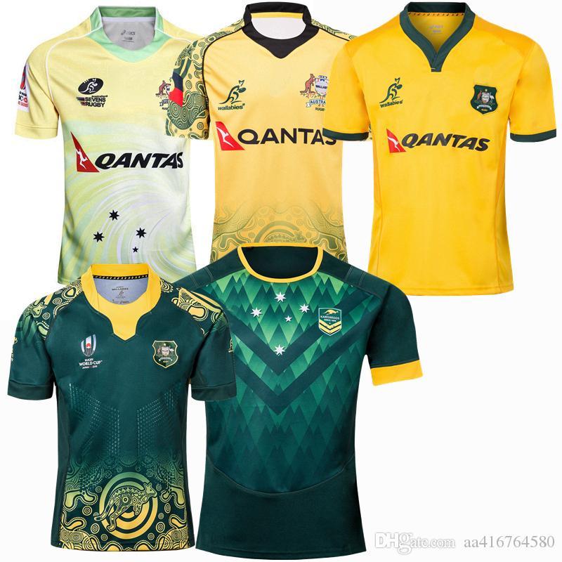 

New 2018 2019 2020 Australia rugby Jerseys national team Rugby League jersey 19 20 shirts, Gold