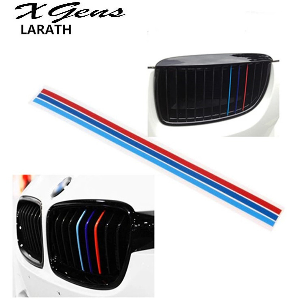 

1pc/2pcs 3 Color Grille Vinyl Strip Sticker Decal For Bmw M3 M5 E36 E46 E60 E90 E92 Car Styling Decoration Stickers, Other