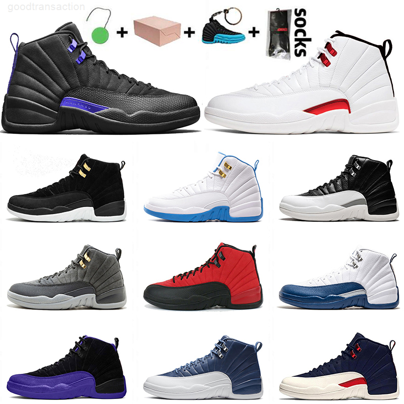 

With Box Twist Jumpman 12 12s Basketball Shoes 2021 Fsahion Retro Reverse University Gold Dark Concord Flu Game Mens Designers Trainers