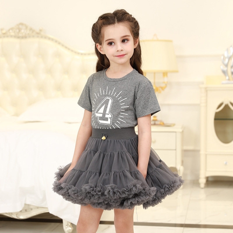 

tutu skirt dress girl princess gauze pompous skirt, White