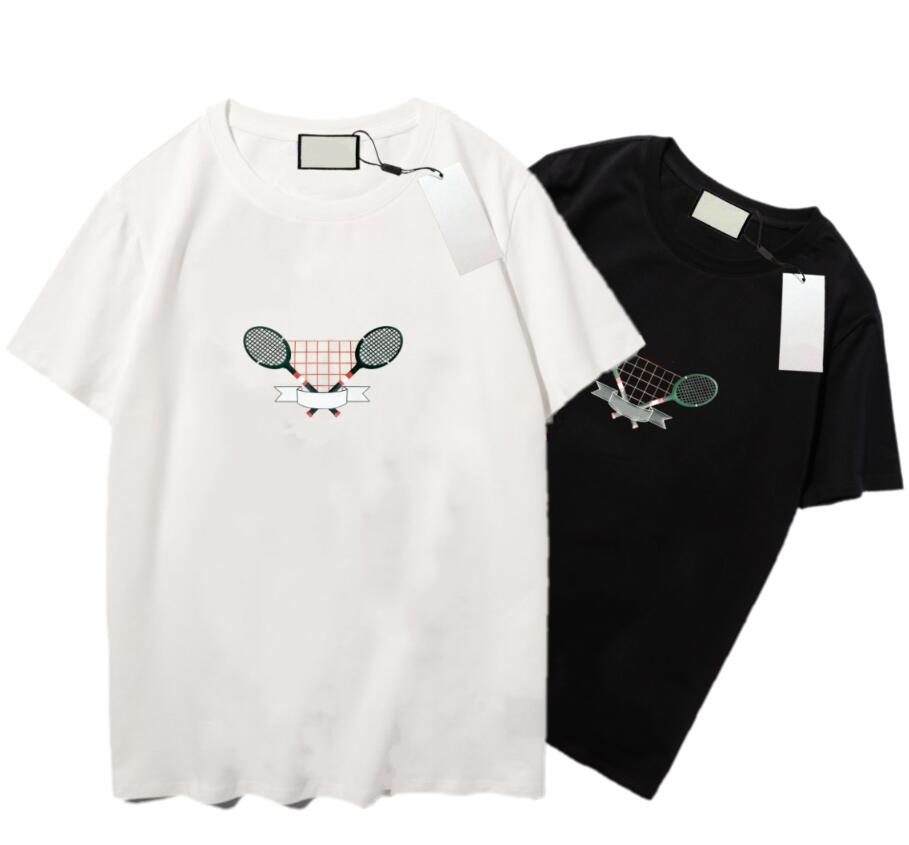 

21SS Designer T Shirt for Men Women Letters Printing Summer Mens Tee Shirts Fashion Short Sleeve Homme Breathable Clothing S-2XL 4 Styles, White