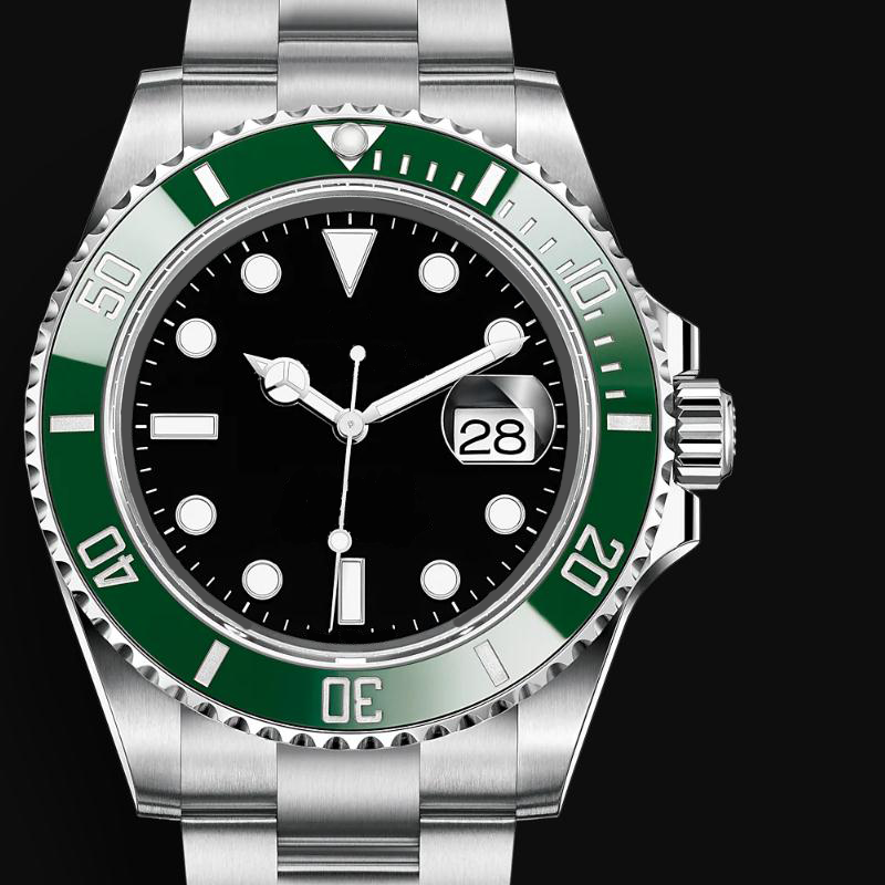 

Men's Mechanical Watch Submariner 116610 Green/Black Clean Ceramic 904L Steel Edition Blue face luxury brand, Slivery;brown
