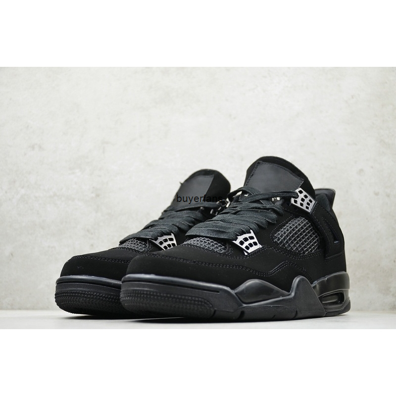 

Shoes Arrival 4 Black Cat Men Basketball Sports 4s Light Graphite 308497-002 mens Sneakers, Bubble wrap packaging