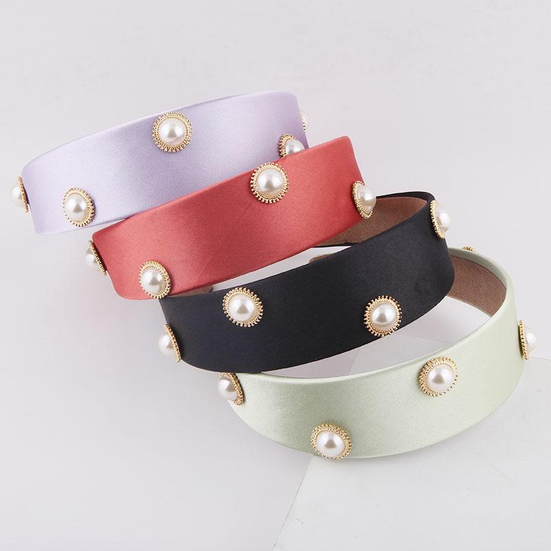 

Hair Clips & Barrettes Simple Pearl Wide Brim Headband Inlaid Particles Net Red Same Style Ladies Street Casual Travel 843