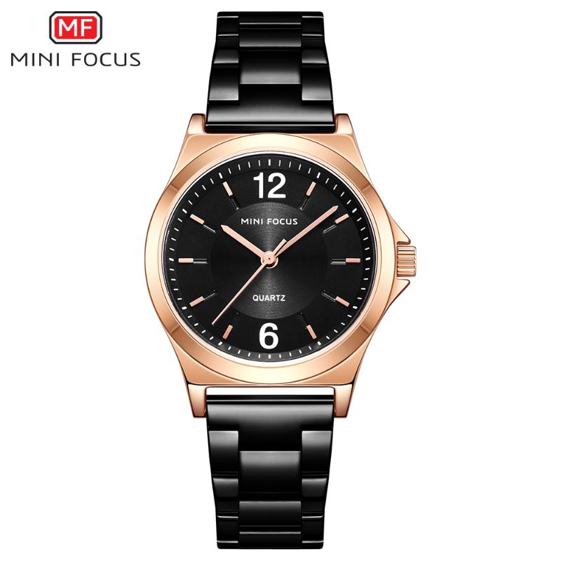 

Wristwatches MINIFOCUS Top Women Bracelet Watches Casual Fashion Ladies Quartz Wristwatch Stainless Steel Waterproof Clock, Slivery;brown