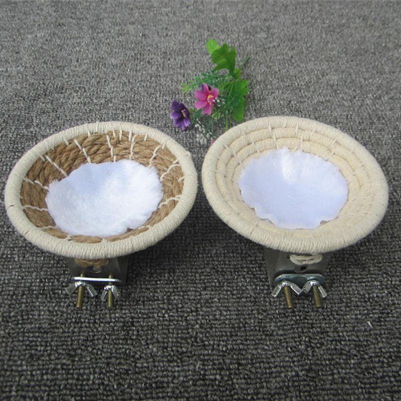 

Round Hand-woven Cotton Rope Bird Breeding Nest Parakeet Straw Silk Soft Comfortable Small Parrot Cage Hatching Den Home Pet Bir Cages