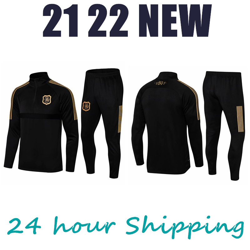

21 22 AIK Fotboll 130 Years training suit Black golden Men's jacket suit