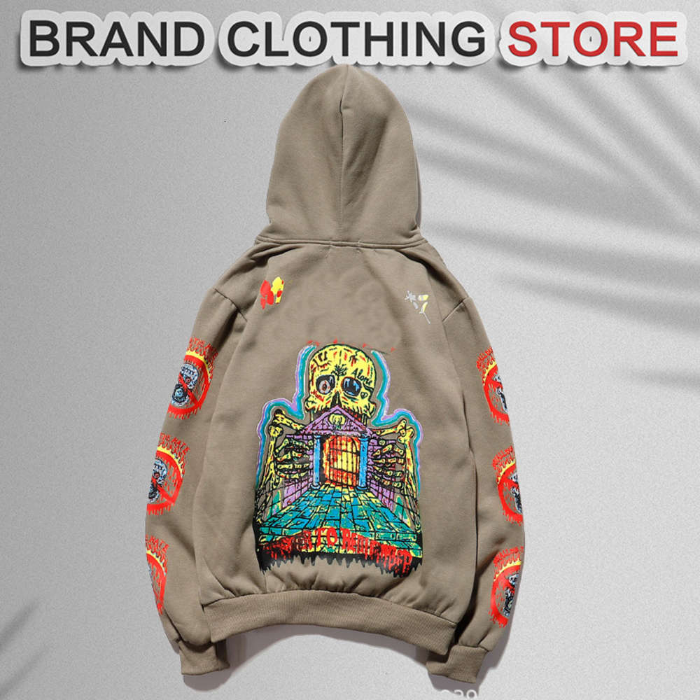 

designer hoodie skull cap hat hip hop graffiti hooded sweater m-2xl, Black