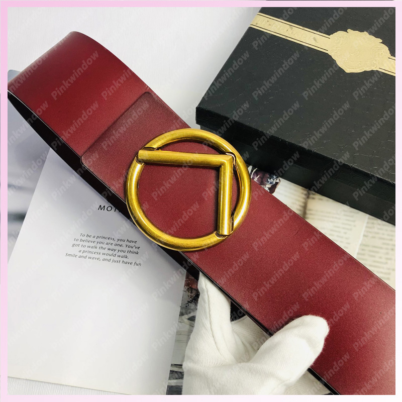 

Fashion Women Waistband Genuine Leather Womens Belt Width 7cm Men Belts Luxury Designer Belts Smooth Buckle V F Cintura Ceinture P2108053L, With box