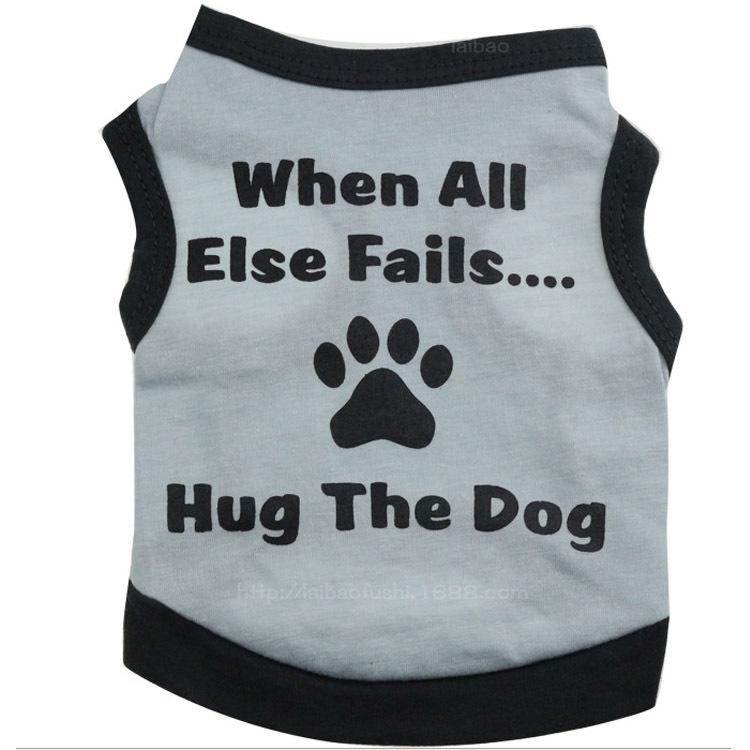 

Pet Supplies Dog Clothing Cotton Jersey Footprints Vest Teddy Spring Summer Apparel
