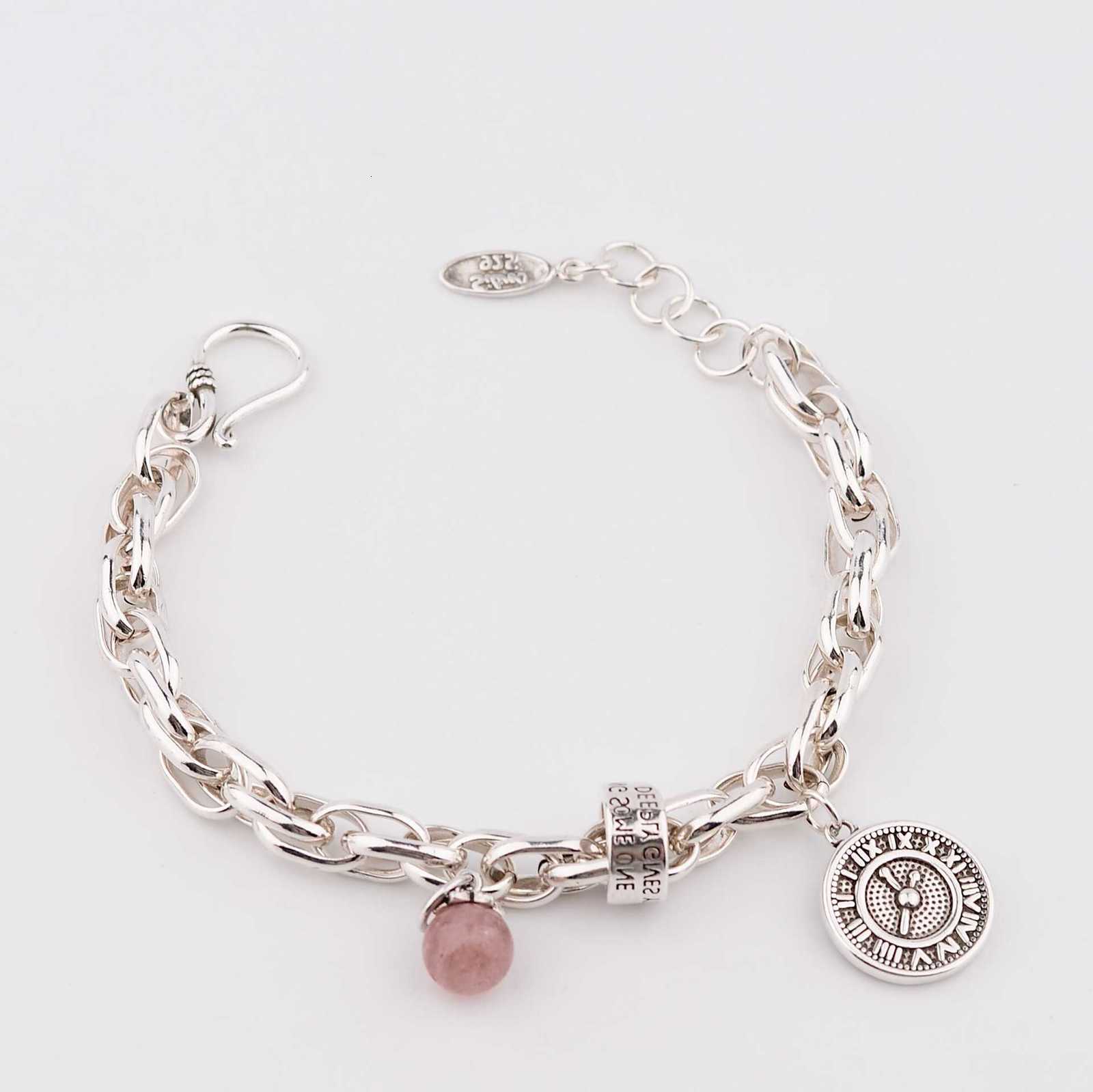 

Fashion Peach Blossom Strawberry Bracelet for Women, Golden;silver