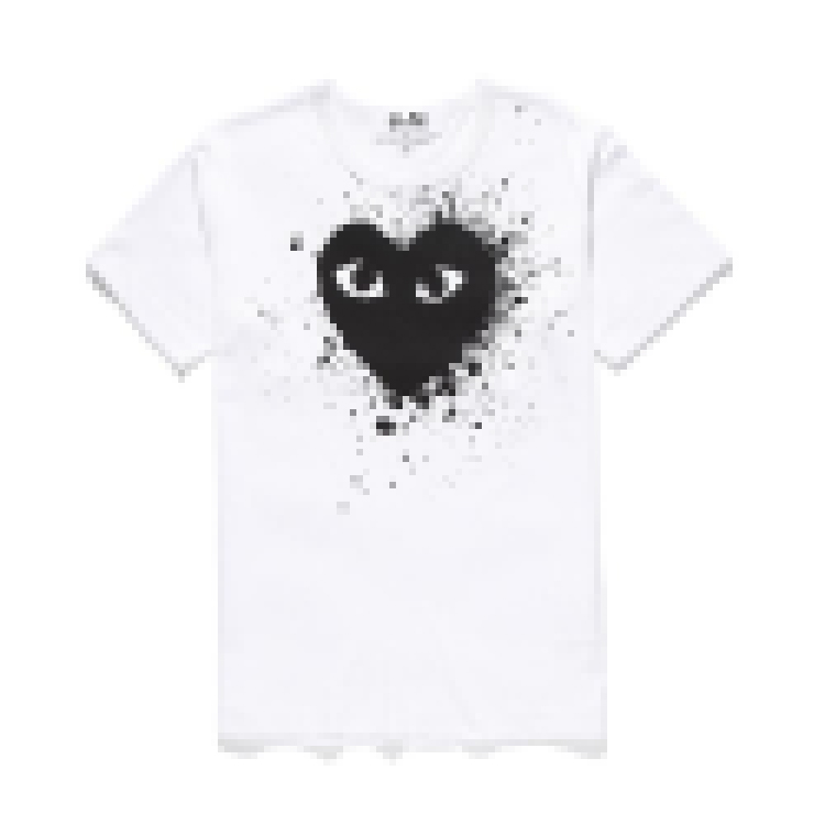 

COM Best Quality Black Eyes Des Garcons Play Gold Heart T-Shirt Black CDG, White