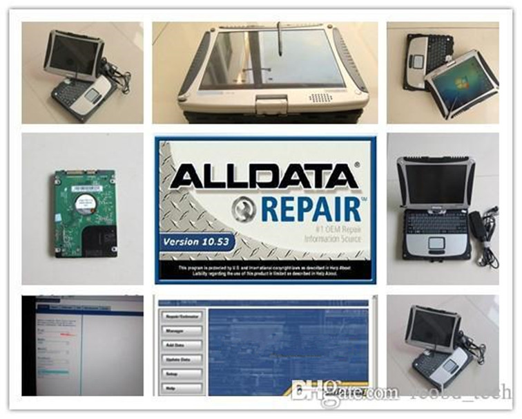 

alldata auto repair tool software all data 10.53 and 2in1 with hdd 1tb installed in laptop toughbook cf19 touch screen
