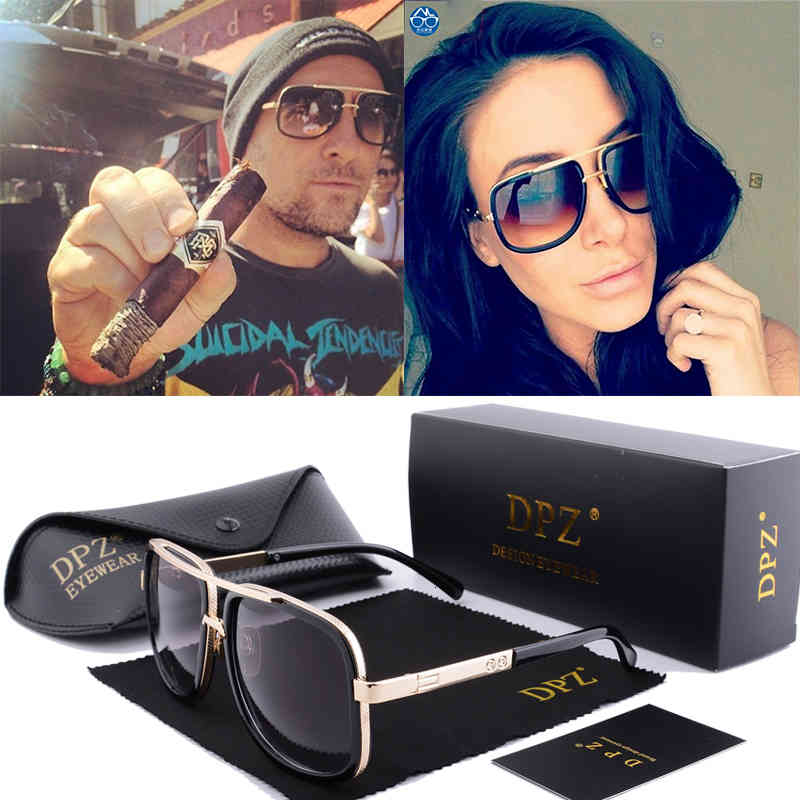 

2021 Summer Dpz Hot Brand Men's Design Large Frame Ditaeds Sunglasses Vintage Steampunk Women Sun Glasses Master Uv400 De Sol