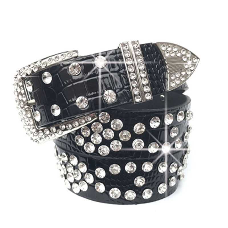 

Designer belts 2023 Diamond diamond fashion versatile white decoration women's simple jeans wide belt factory outlet