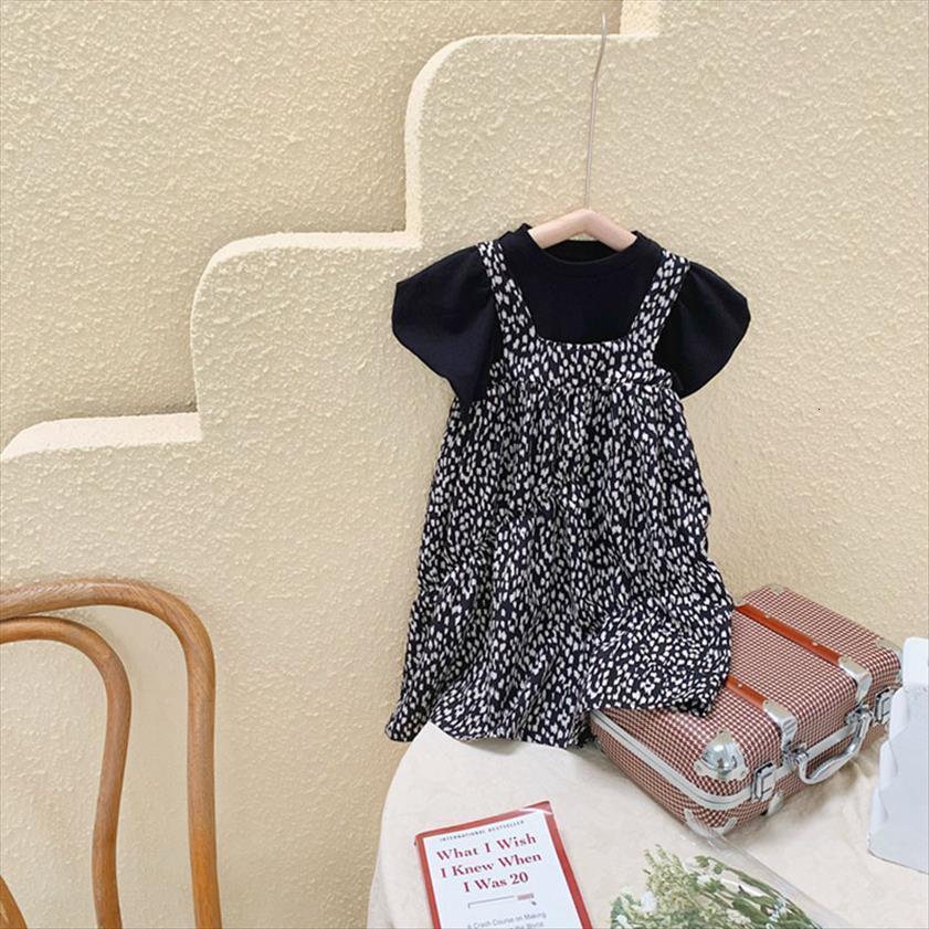 

summer girl korean casual black dresses leopard strap sleeveless, Red;yellow