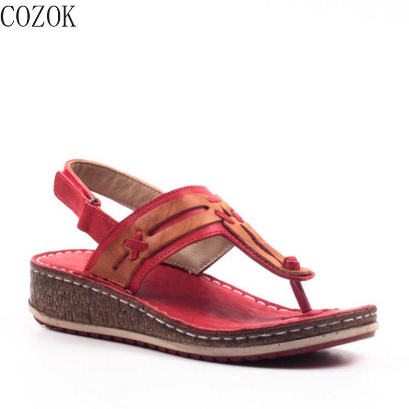 

Women's Sandals Comfortable Retro Casual Mature Shoes Flip 2021, Black