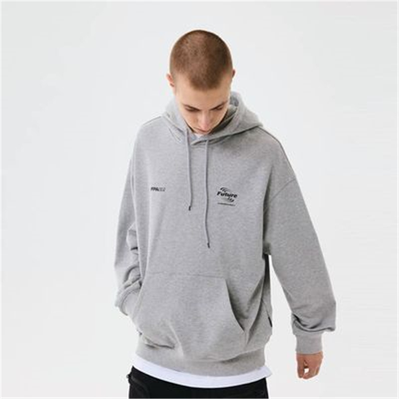

Oversized Hoodies Time travel printed hoodie loose spring and autumn pullover men' sweater Outdoor Sport Clothing, Grey