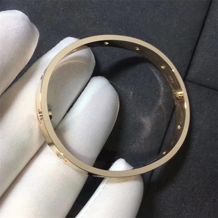 

Fashion Titanium Steel Diamond Bangle for Men and Women Suitable Couple Wristband Wedding Rose Gold Bracelet Jewelry lover Gift
