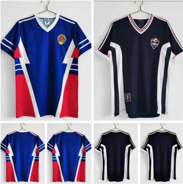 

World Cup Yugoslavia retro Soccer Jersey home and away 1990 1998 1999 2000 Mijatovic Savicevic #9 MILOSEVIC #10 STOJKOVIC Vintage Classic Football Shirts