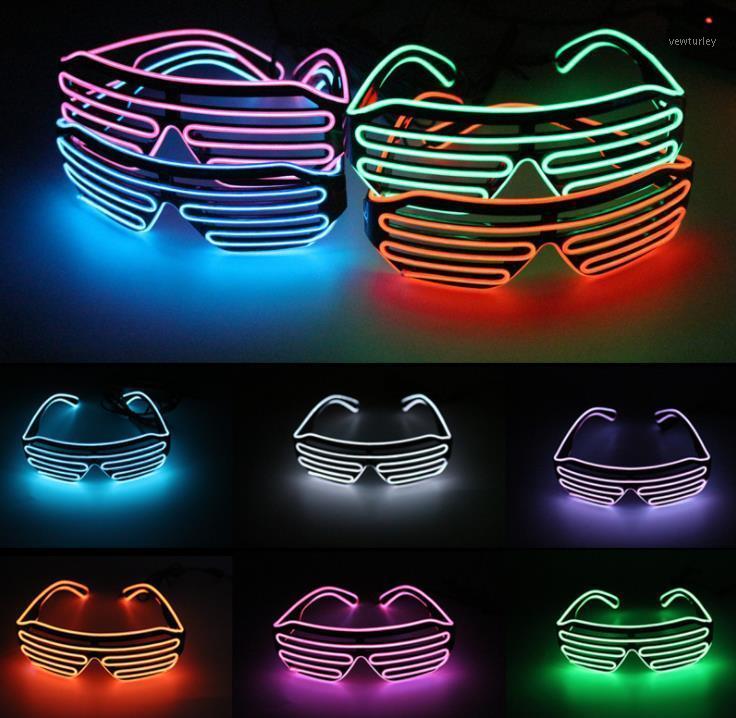 

Party Decoration 300pcs LED Luminous Glasses Halloween Glowing Neon Christmas Flashing Light Glow Sunglasses Glass Festival Supplies SN1486